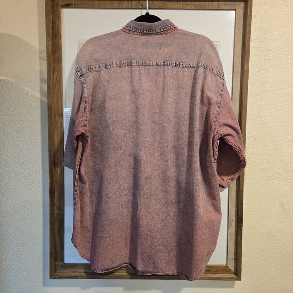 Vintage Greatland Apparel Cotton Acid Wash Button Front Shirt Men's XL - Picture 2 of 8